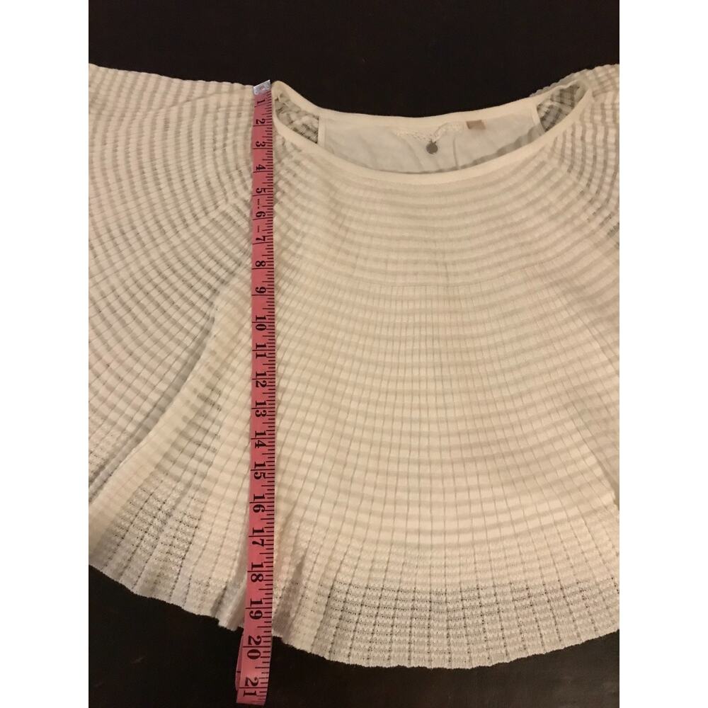 Anthropologie Knitted & Knotted Miah Poncho LP Ivory Pointelle Knit - Picture 6 of 12